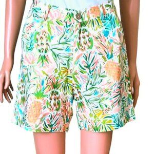 Charlie Paige Linen Blend Chino Shorts SP Women's Pastel Pineapple High Rise